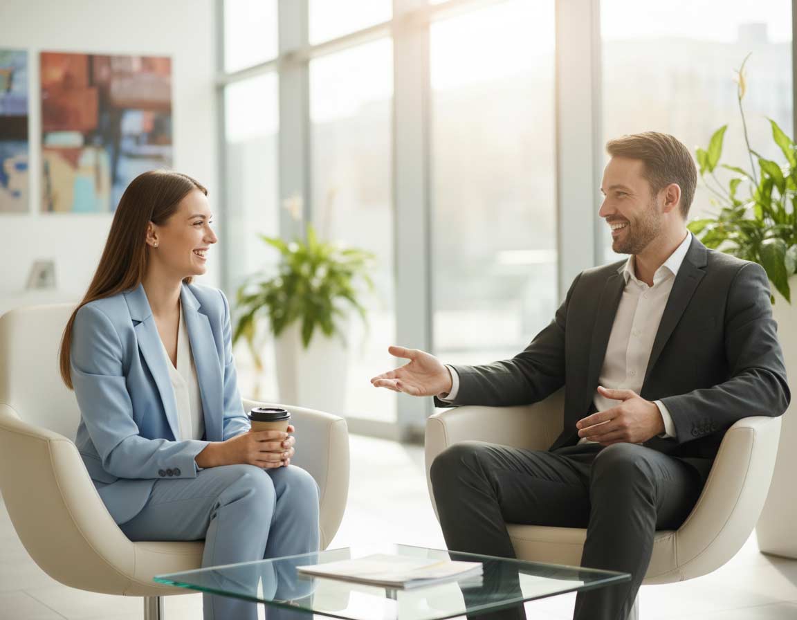 Small Talk braucht es auch in einem Vorstellungsgespräch Small Talk braucht es auch in einem Vorstellungsgespräch