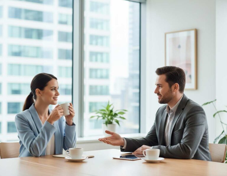 Mehr über den Artikel erfahren Small Talk im Vorstellungsgespräch – warum er zählt und wie man ihn meistert