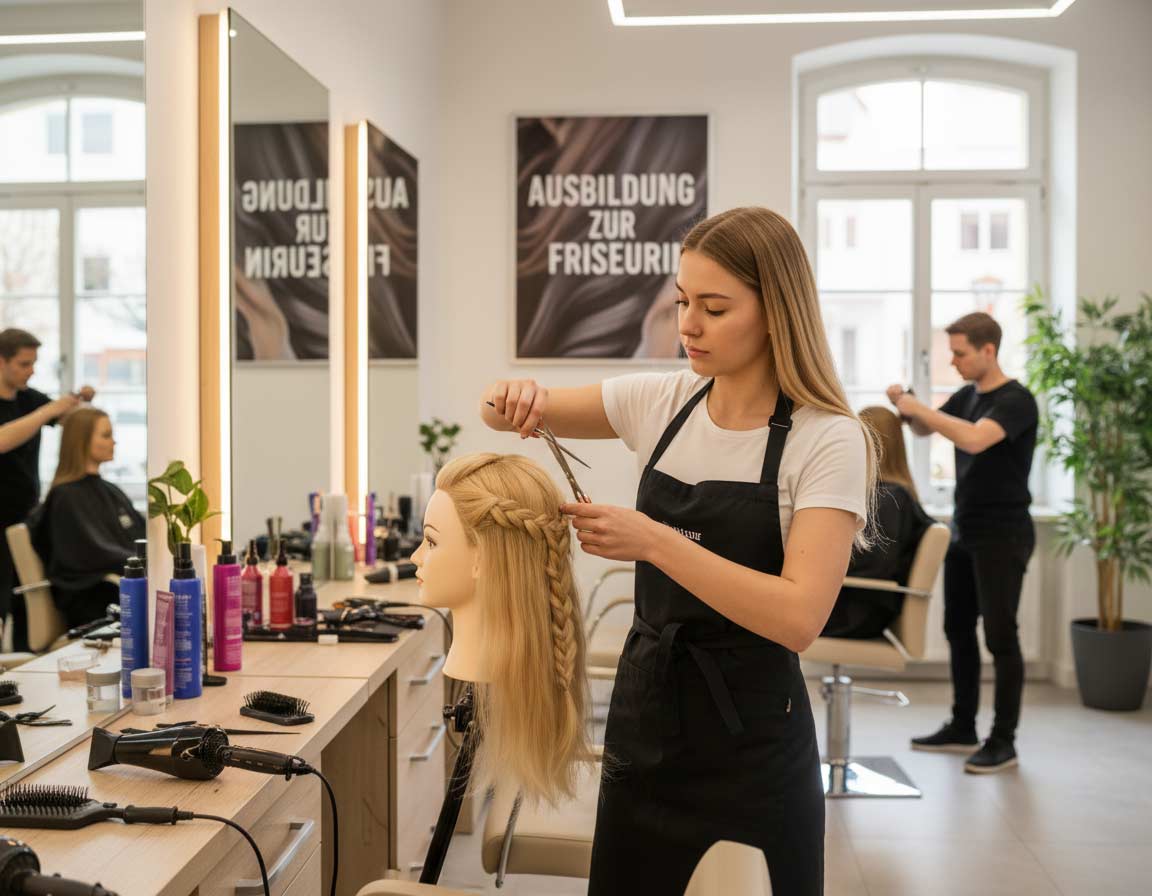 Auszubildende als Friseurin Auszubildende als Friseurin