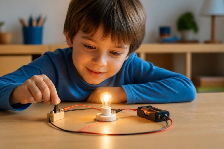 Mehr über den Artikel erfahren Stromkreis für Kinder erklärt: So funktioniert Elektrizität ganz einfach